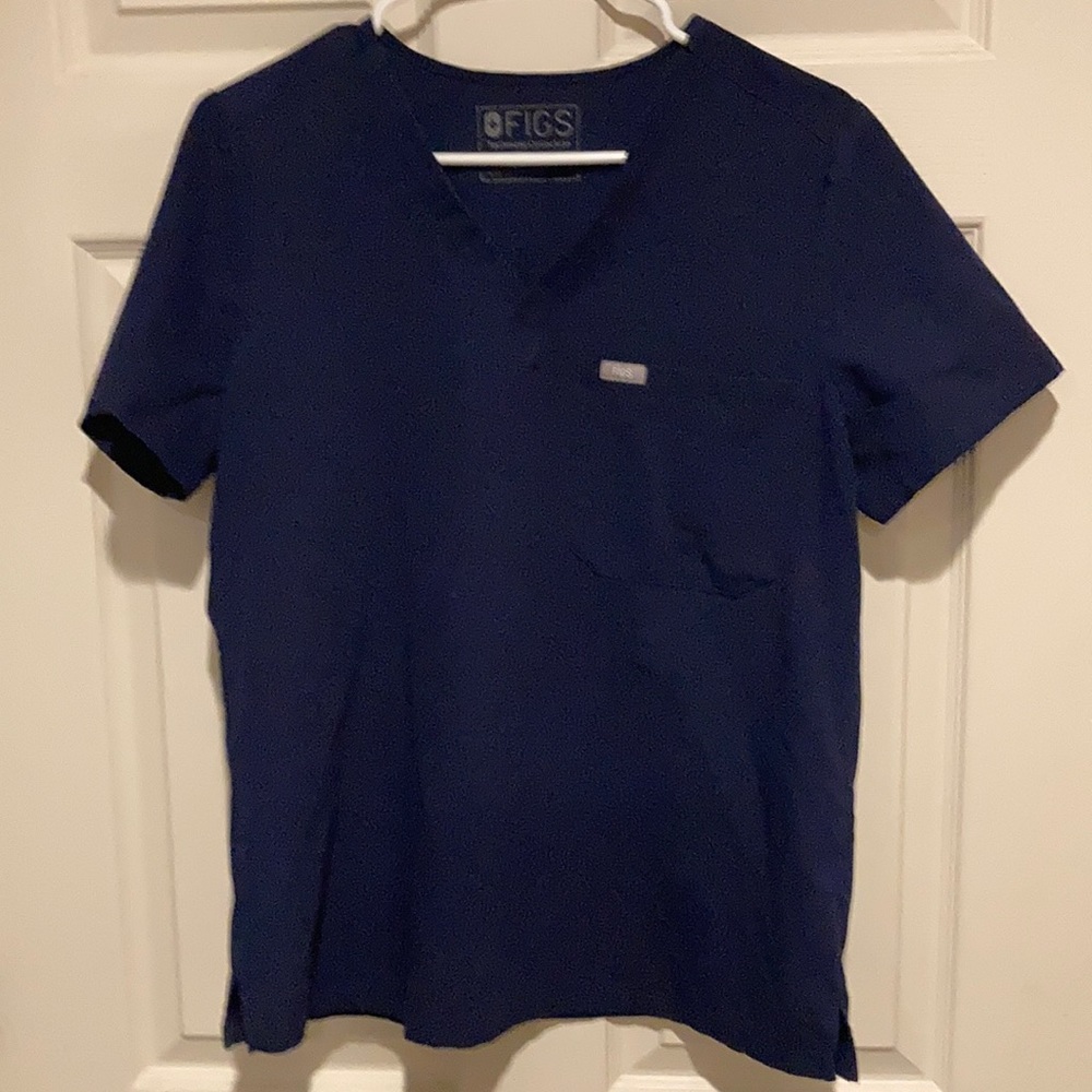 FIGS Catarina one pocket scrub top, Navy M